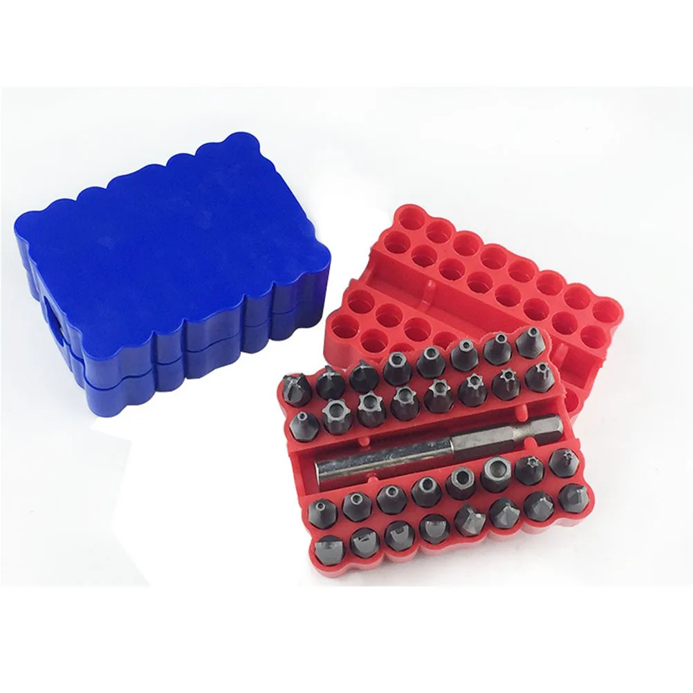

33Pcs Security Bit Set Magnetic Extension Bit Holder Compact Portable Retainer for Variable Cordless Drills Electronic Vehicle