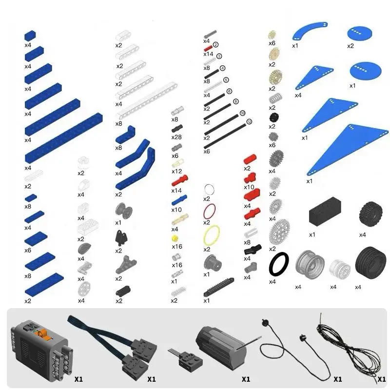 9686 parti tecniche multi tecnologia MOC parts studenti delle scuole educative che imparano i blocchi di costruzione Set di funzioni di alimentazione per bambini