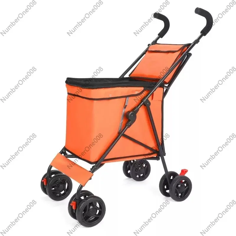 For Shopping Cart, Lightweight and Portable, Foldable Shopping Cart, Cart, Trailer, Camping Stall, Pulling Goods