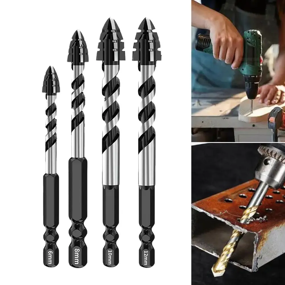 6-12mm Triangle Eccentric Drill Hex Tile Overlord Drill Bits Set For Glass Ceramic Concrete Hole Opener Brick Triangle Bit Tools