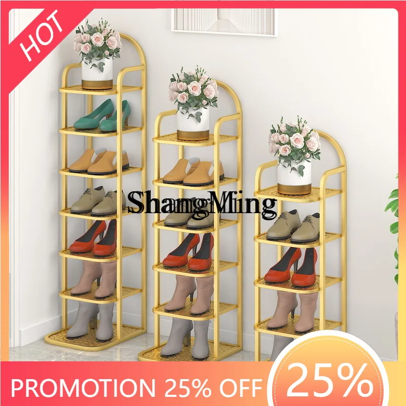 

ZYY Fashion and Exquisite door simple mical shoe rack multi-layer dust-proof crevice wrought iron shoe cabinet