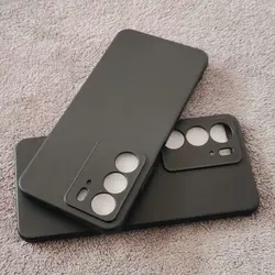 Case voor Realme C75 4G Zwart Zacht TPU Zwart Matte achterkant Telefoonhoes voor RealmeC75 4G