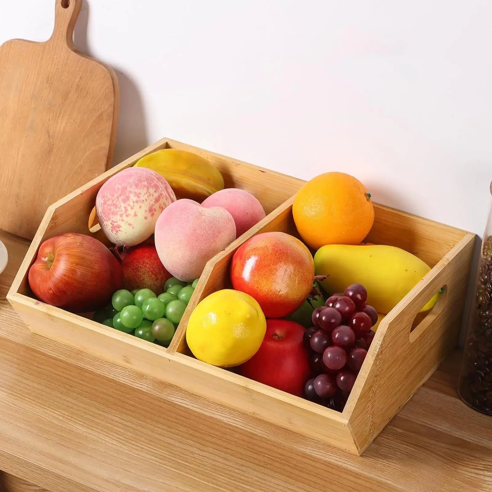 Pantry Organizer Wooden Organizer Stackable Storage Pantry Bins for Kitchen Bathroom Food Snack Potato Onion Home view 2