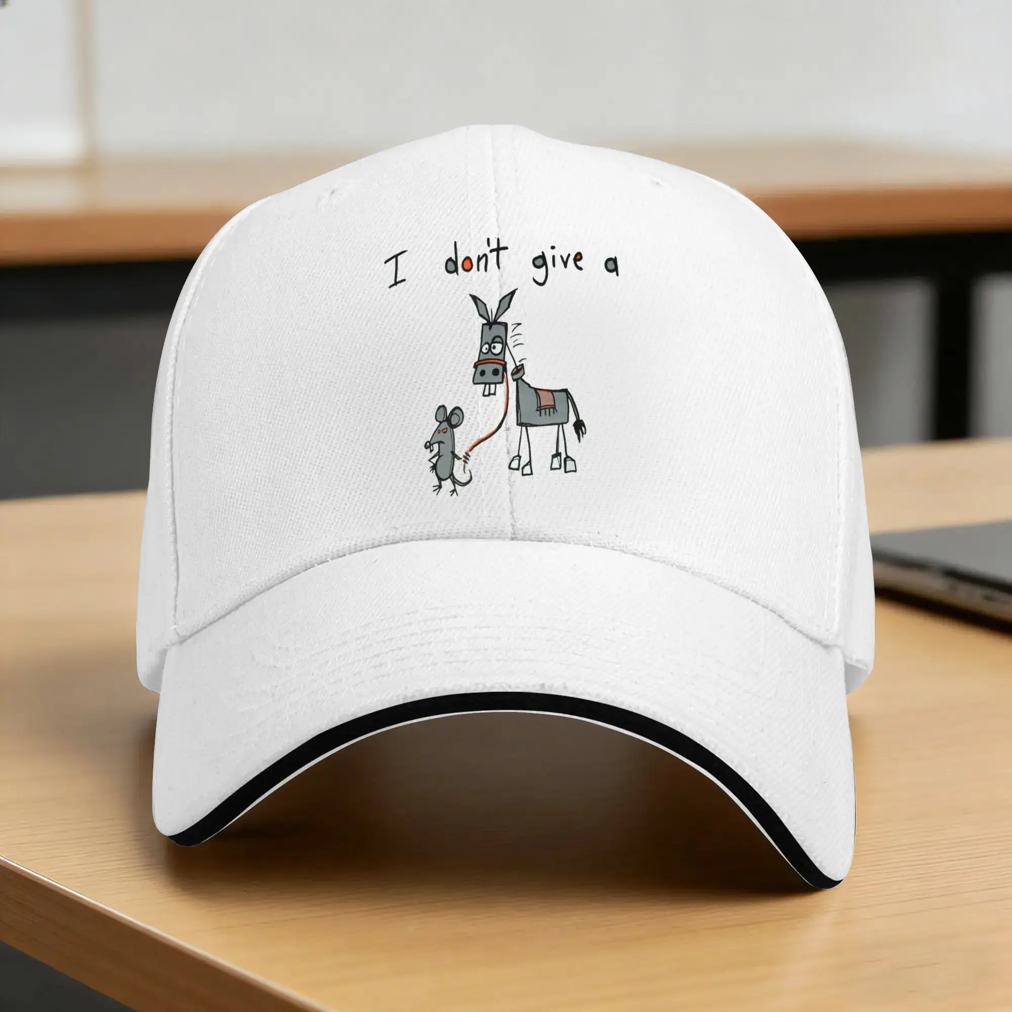 I Don't Give A Rat's Donkey Baseball Cap  Men Custom DIY Trucker Hat Hot Sale Outdoor Gym Baseball Caps Gift Idea