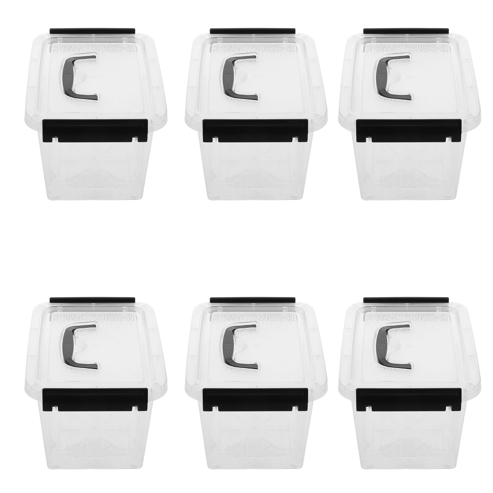 

6Pcs Plastic Storage Box Clear Small Storage Containers Compact Latching Lid for Stationery Jewelry Makeup Organizing