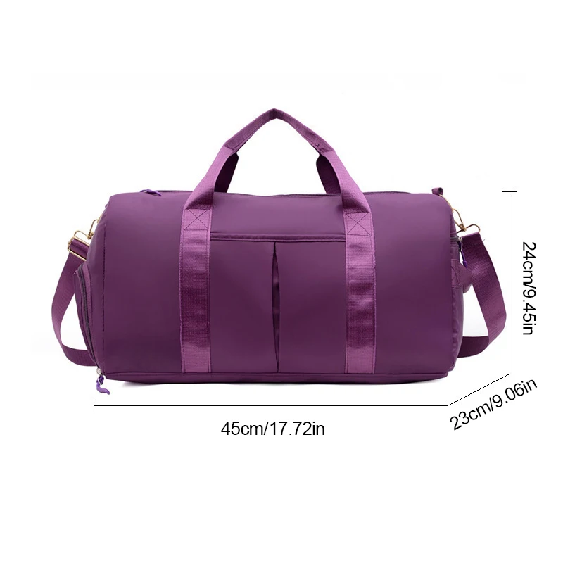 Saco Duffel personalizado com bolsos secos molhados e compartimento de sapatos, saco de ioga portátil, Travel Gym Bag, esportes, natação