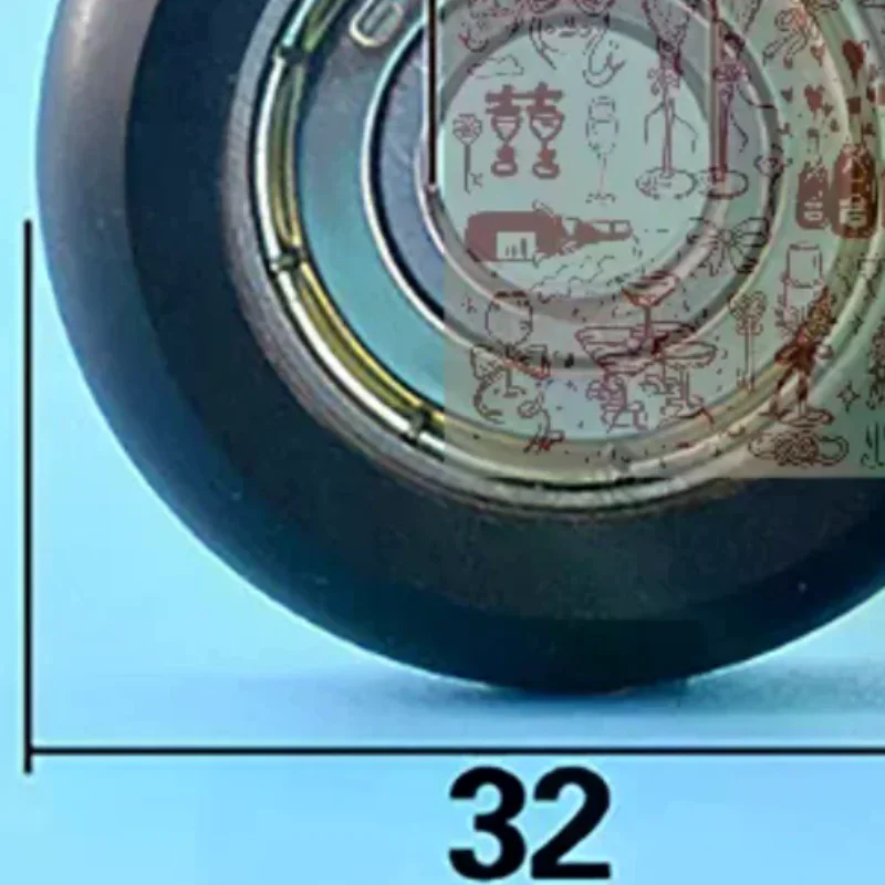 1PC 608 ZZ 8*32*12mm 608ZZ Package Plastic Nylon Wrap POM Line Wire Rope Bearing Pulley Plastic Wheel