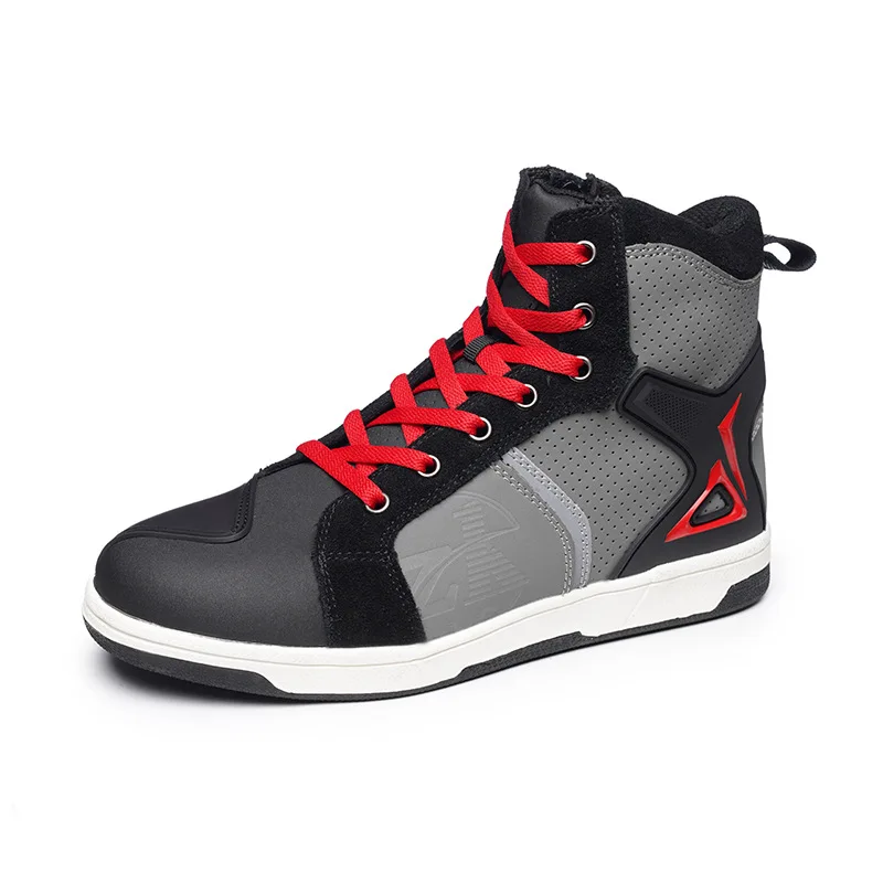 

Man Motorcycle Boots Breathable Anti-slip Motos Riding Shoes Outdoor Casual Men's Motorcycle Shoes Motocross Anti-collision Boot