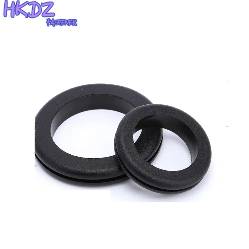 6000個入り 6mm両面コイルOリングシールリンググロメット ブラックゴム配線グロメットリングケーブル