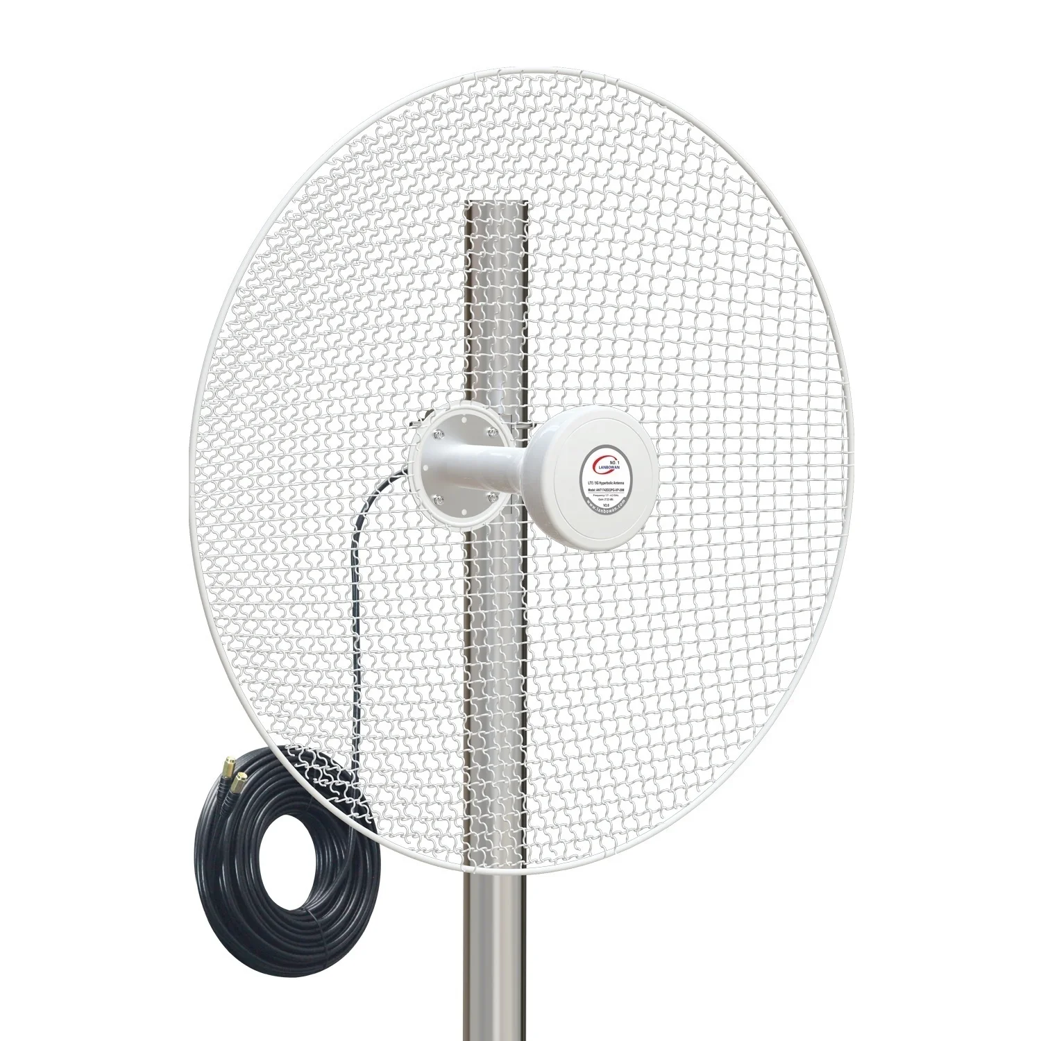 1.7-4.2GHz 2x22dBi hyperbolic Antenna with 2x20m RG58 Copper 4G 5G Grid Antenna for huawei radio lanbowan HYBRID MIMO ANTENNA