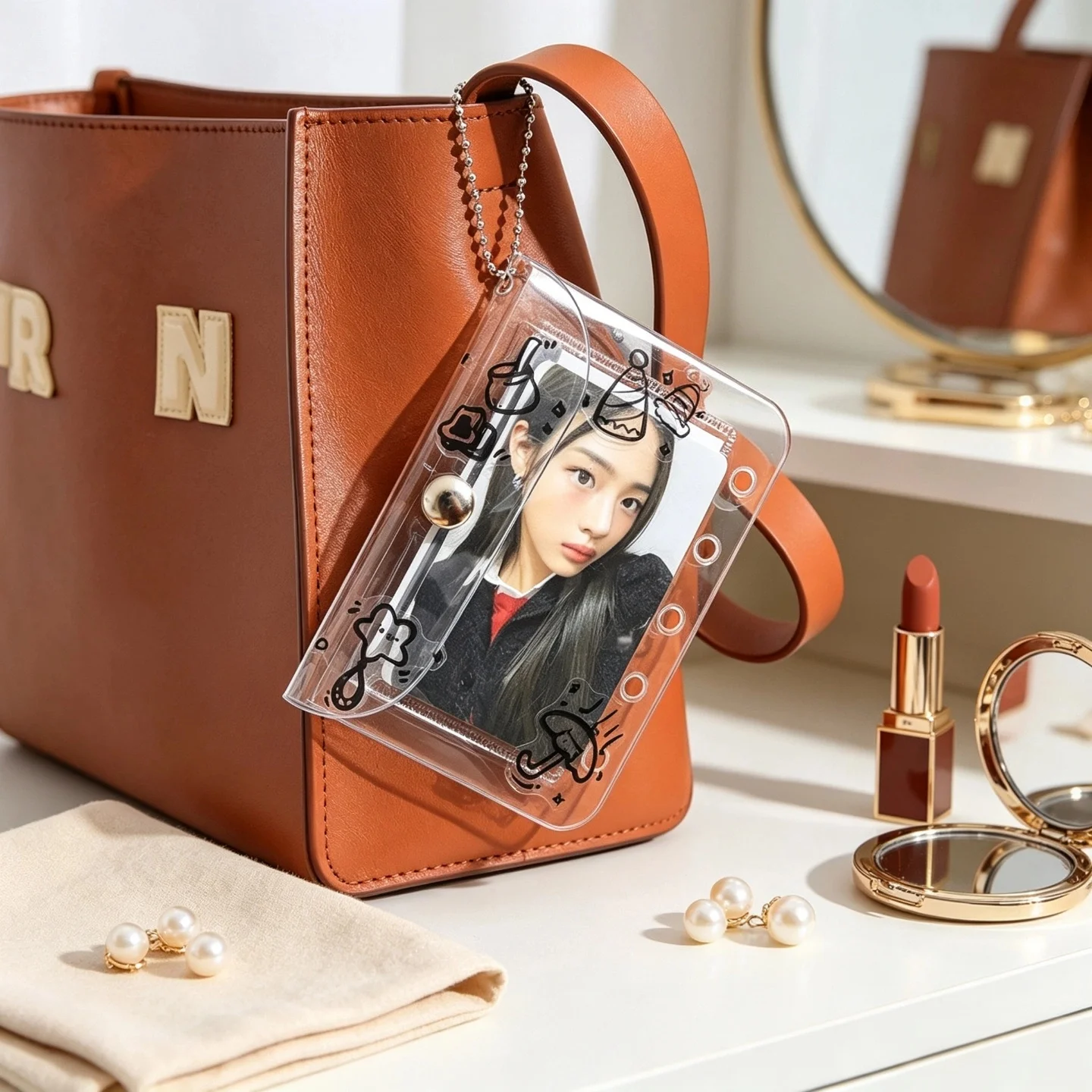 M5/A7 Transparent Refillable Pouch, Detachable Inner Pocket for Planner, Transparent Card Holder for Journals,Notebook Accessory