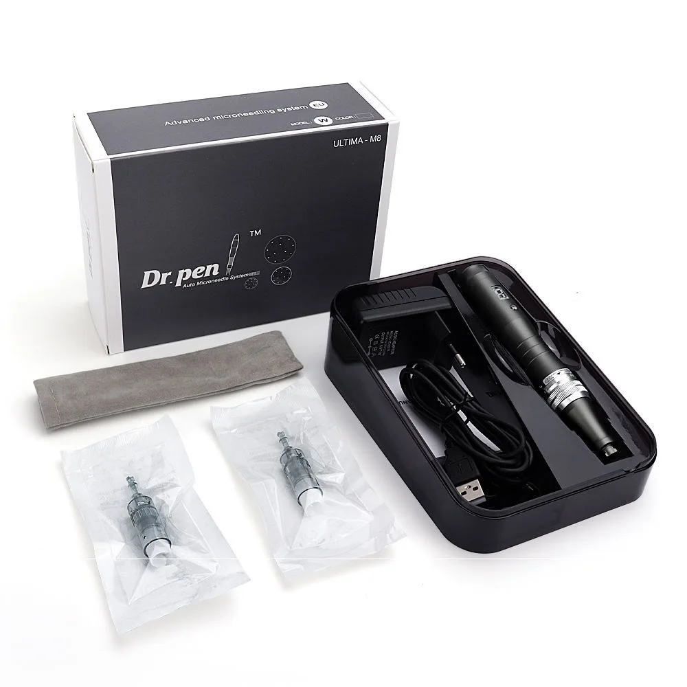 Penna Dr originale Ultima M8 penna Microneedling professionale con cartucce ad ago da 2 pezzi macchina di bellezza per la cura della pelle con penna