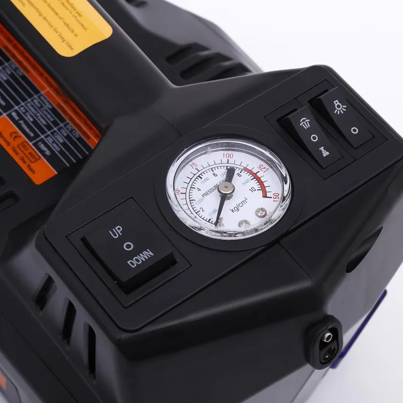 Professional 5 Ton DC 12V Automatic Hydraulic Car Jacks Alloy Steel 155-450mm Lifting Range Quick Tire Change Black Plastic Box