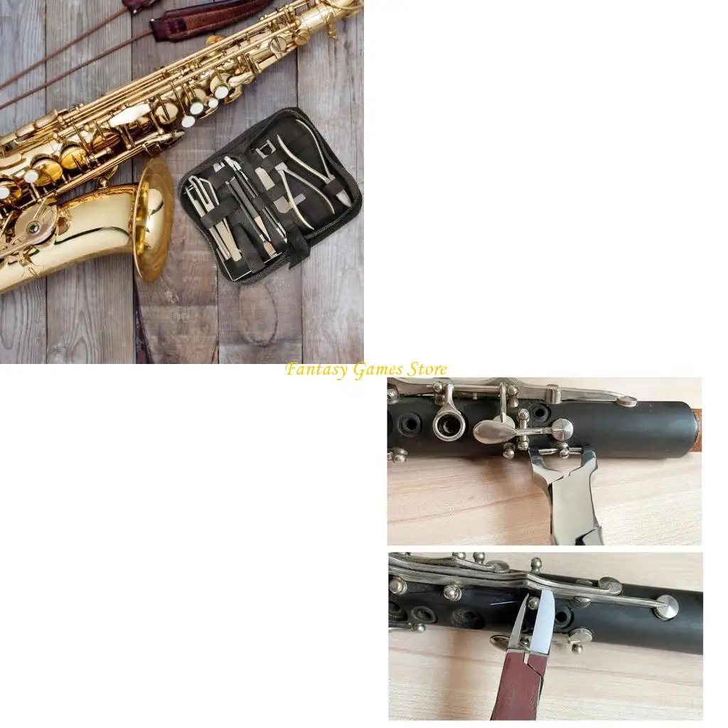 Key Adjustment and Spring Installation Tool Alloy Texture Sax Repair Wrench Set