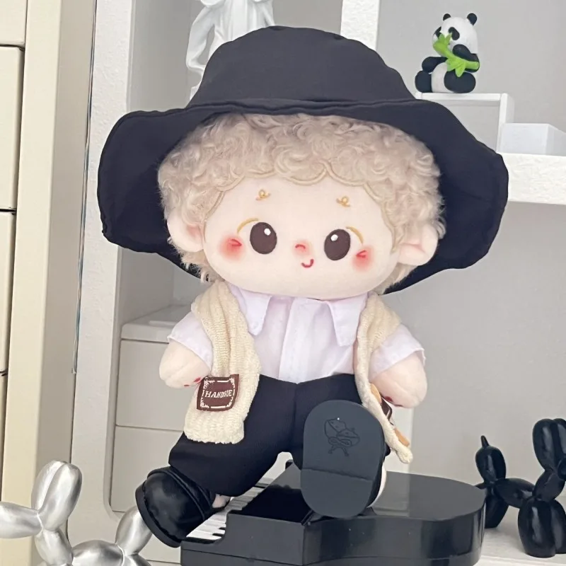 20cm cotton doll clothes, men's uniform shirt set, doll changing clothes, shoes, no attributes