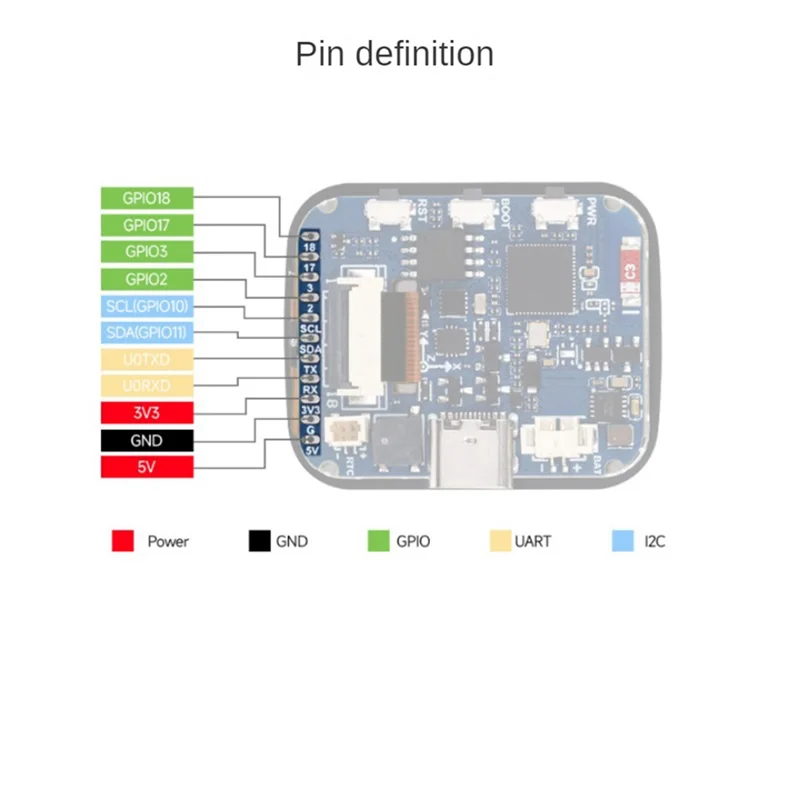 جيدا الصنع-ESP32-S3 1.69 بوصة تعمل باللمس شاشة الكريستال السائل لوحة تطوير متحكم 240X280 ST7789V2 تسارع ثلاثي المحاور