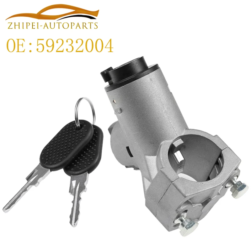 Cilindro de bloqueo de encendido y llave de interruptor de coche, 59232004, 46433188 para FIAT DUCATO, PEUGEOT BOXER, CITROEN RELAY JUMPER, 46435868