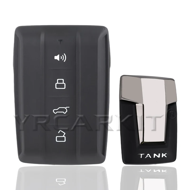 OEM สําหรับ Great Wall GWM ถัง 300 รถสมาร์ทรีโมทคีย์โลโก้ 4A/ID47 ชิป 4 ปุ่ม Fob อัจฉริยะรถเปลี่ยน