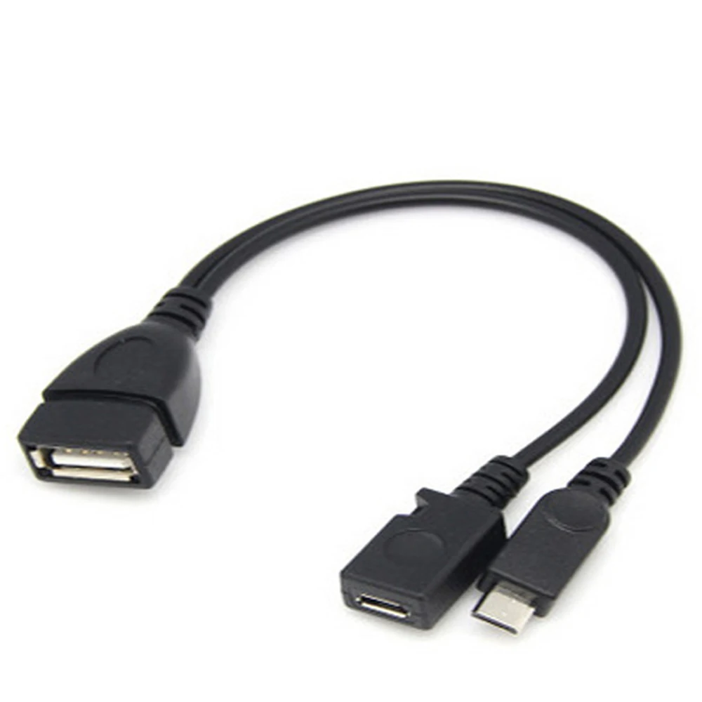 Répartiteur d'alimentation USB 2 en 1 OTG, adaptateur vers micro 5 broches mâle femelle, câble pour Fire TV 3 ou 2nd Isabel Fire Stick