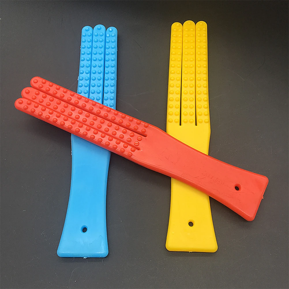 

Three Fingers Opening Body Massage Scraping Plate Red Portable Stick for Back Shoulder Neck Multi Use Massage Pat