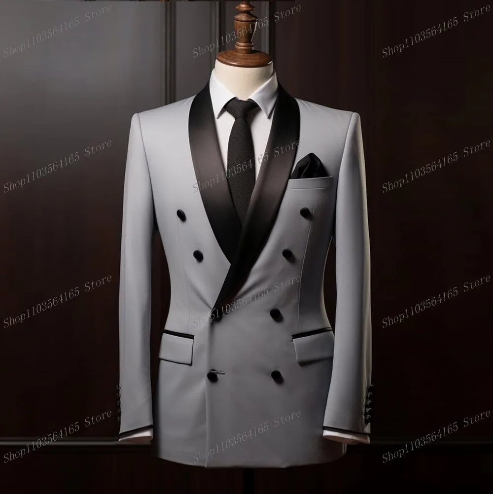 

New Black Lape Men Blazer Business Formal Occasion Office Coat Casual Work Prom Single Jacket Wedding Party Fashion Male Suit D7