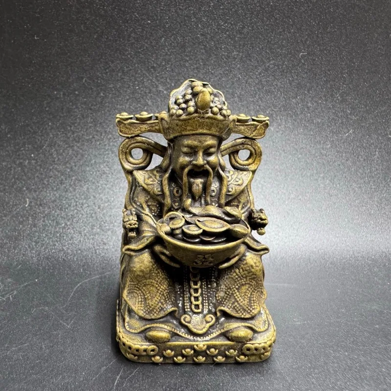 New Brass God of Wealth Ornament, Martial God of Wealth Guan Yu Treasure Basin, God of Wealth