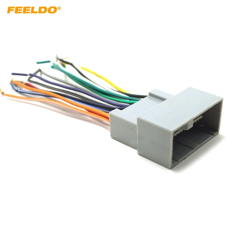 FEELDO Car Radio Audio Stereo Amplifier Interface Wire Harness Plug For Honda Install Aftermarket CD/DVD Stereo #AM2959