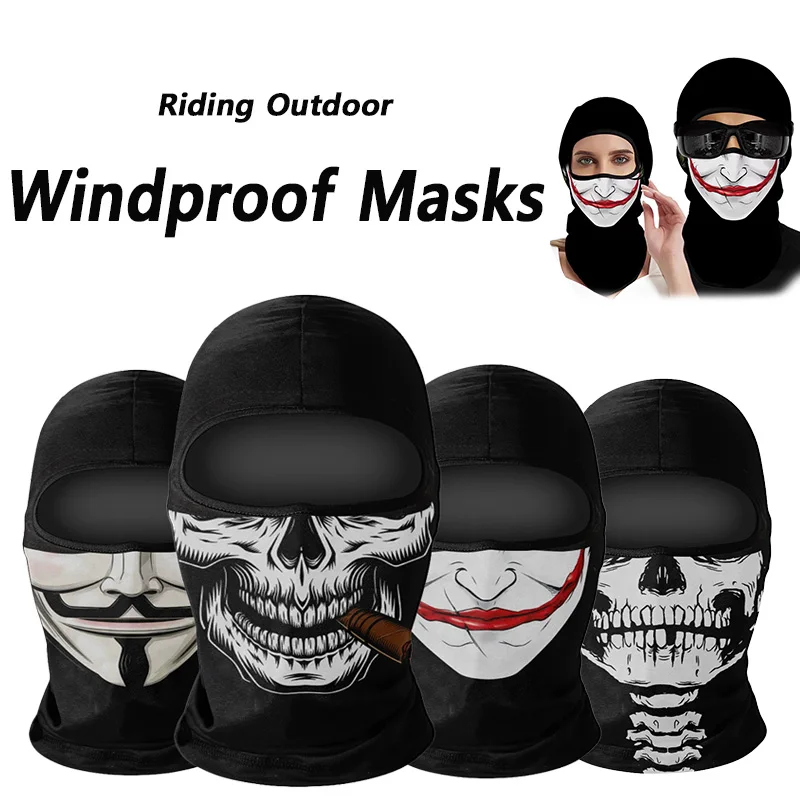 Motorräder Fahrrad Ski Schädel Sturmhaube Maske Cosplay Scary Ghost Gesicht Krieg Spiel Skelett Reiten Outdoor Kopfbedeckung Winddichte Masken