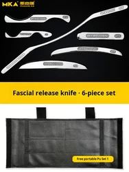 MKA IASTM Tools Stainless Steel Fascia Scraper Body Scraping Massage Muscle Soft Tissue Myofascia Gua Sha Gym Chiro Physical