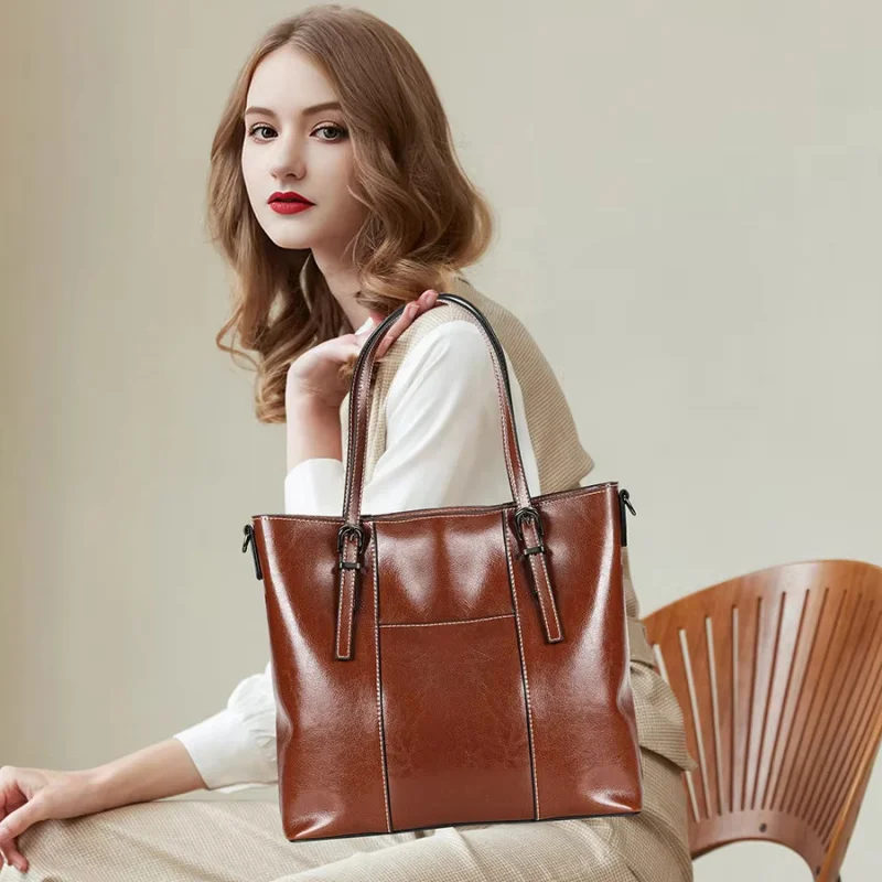 

A-94 Women's High-End Large Capacity Crossbody Shoulder Bag Genuine Cowhide Leather Genuine Leather Designer Tote Bags for Women