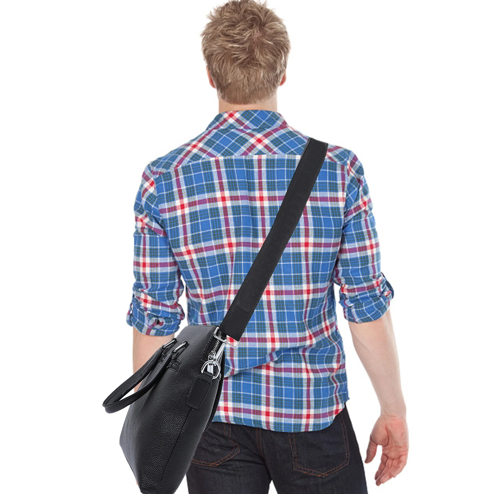 Stylish Business Shoulder Bag Large Capacity Portfolio for Laptop Files Notebook Mobile Phone Business Bag PU Briefcase