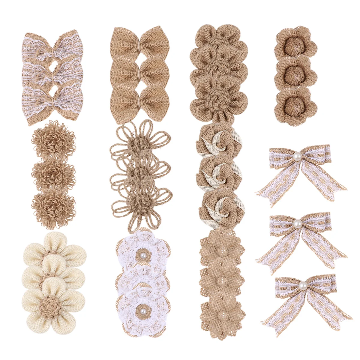 

33Pcs Linen Flowers Handmade Durable Lightweight DIY Craft for Wedding Christmas Party Home Decoration Flower Accessory
