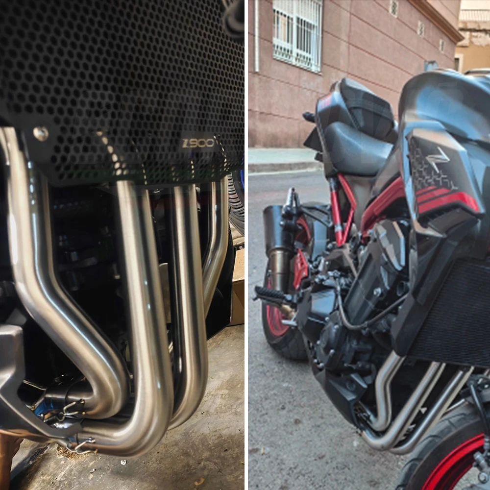 Tubo di Scarico Moto a Doppia Porta Ossigeno in Acciaio Inossidabile, Sezione Anteriore di Collegamento Originale per Z900 Z900SE 2025 - 2026