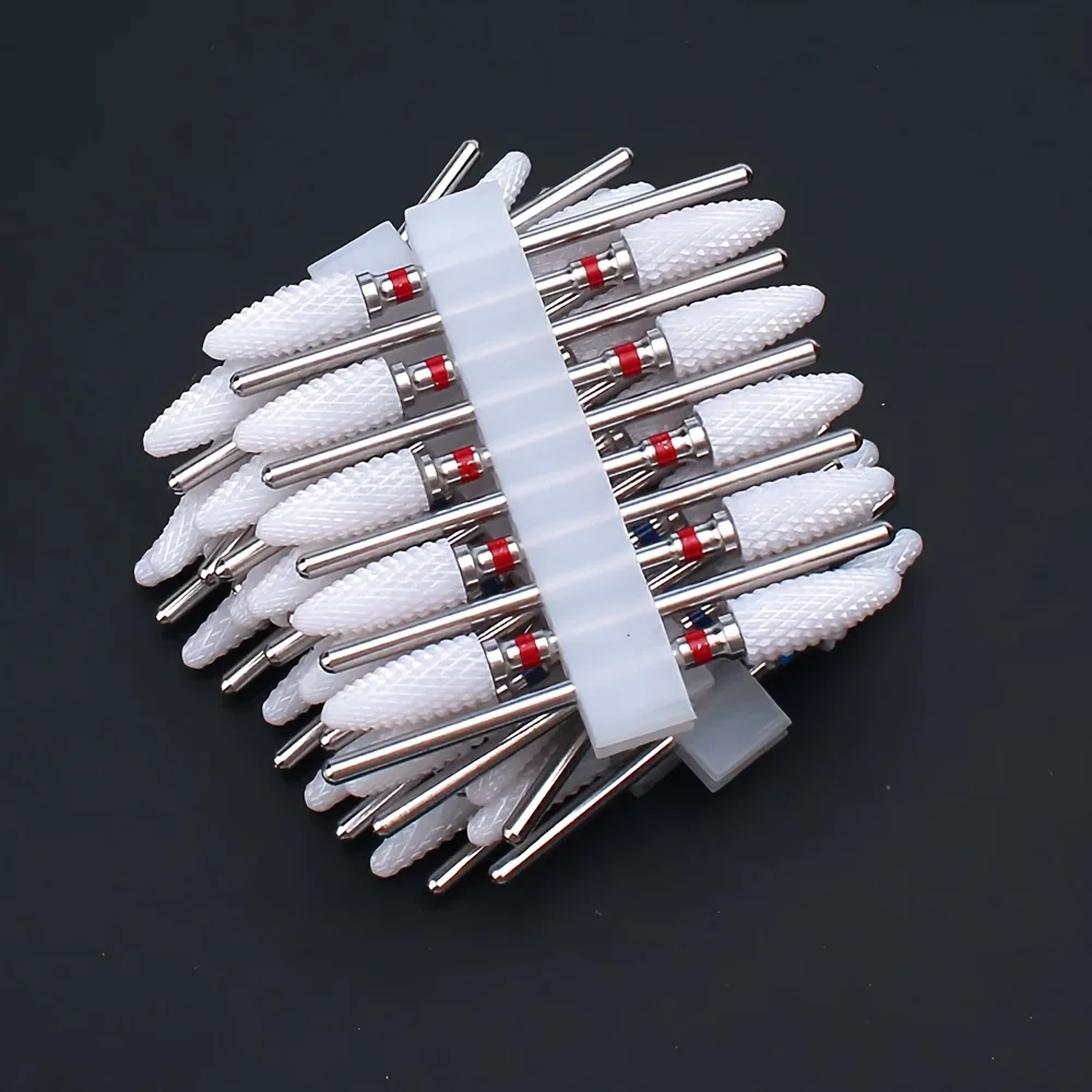 10-teiliges Nagelbohrer-Set aus Keramik, elektrischer Maniküre- und Pediküre-Fräser, für Nagelpoliermaschine – Detail 8