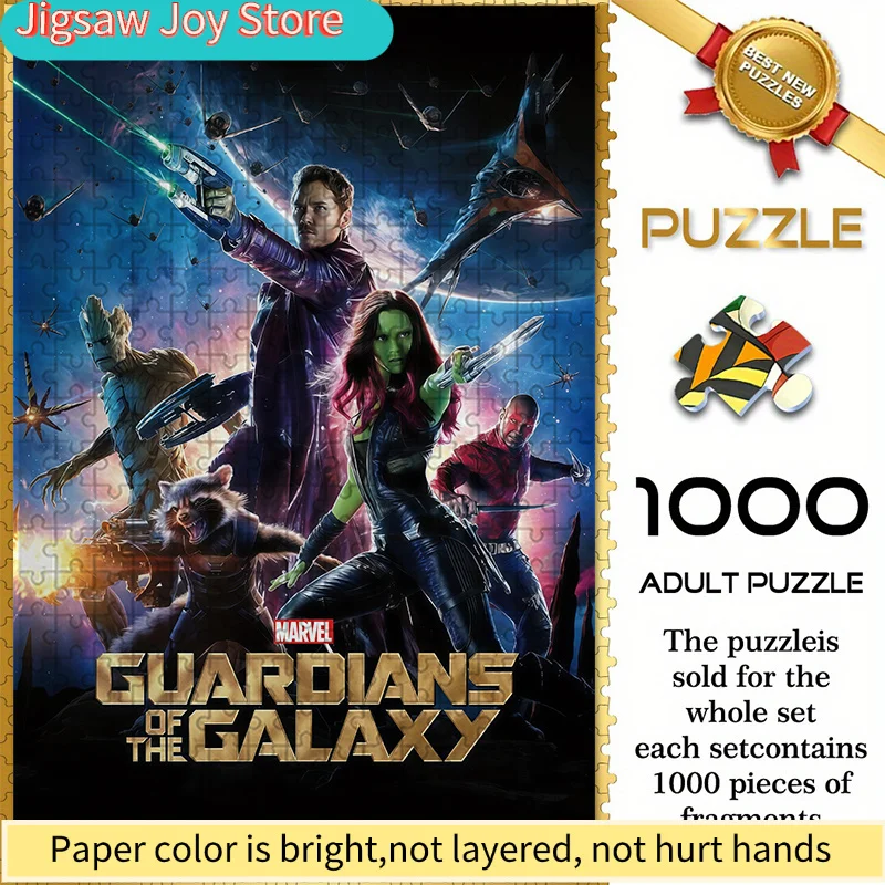 

of Marvel-Themed Seamless Puzzles Z11.3-57, Guardians of The Galaxy 1 Full Cast Interstellar Battle Movie Style Art Pattern -