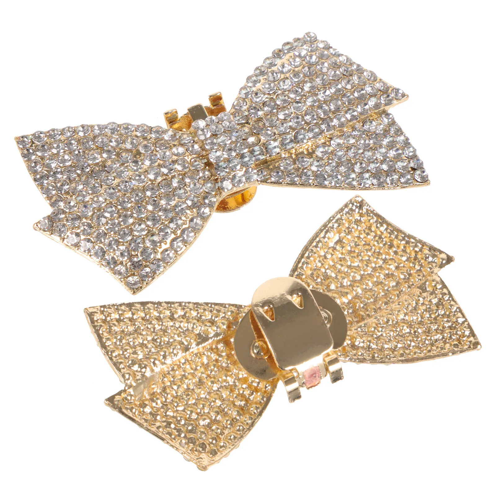 

2Pcs Rhinestone Bow Shoe Clips Sparkling Detachable Shoe Buckles for Wedding Bridal High Heels Bow Shoes Buckle