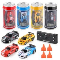 Coke Can Remote Control Car Battery Operated Remote Control Racing Vehicle Led Lights Mini Rc Car With Roadblocks Festival Gift