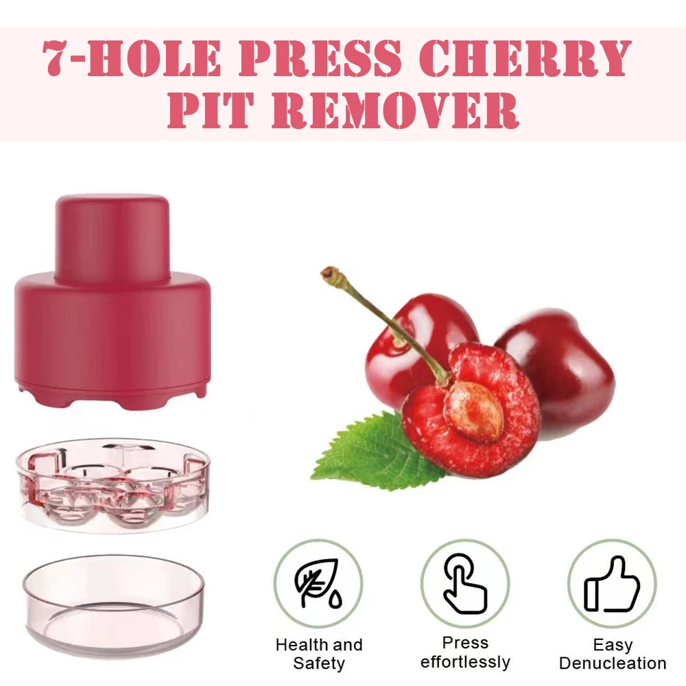 Press Cherry Pit Remover With 7 Holes Durable Cherry Pit Removing Tool For Outdoor Picnic