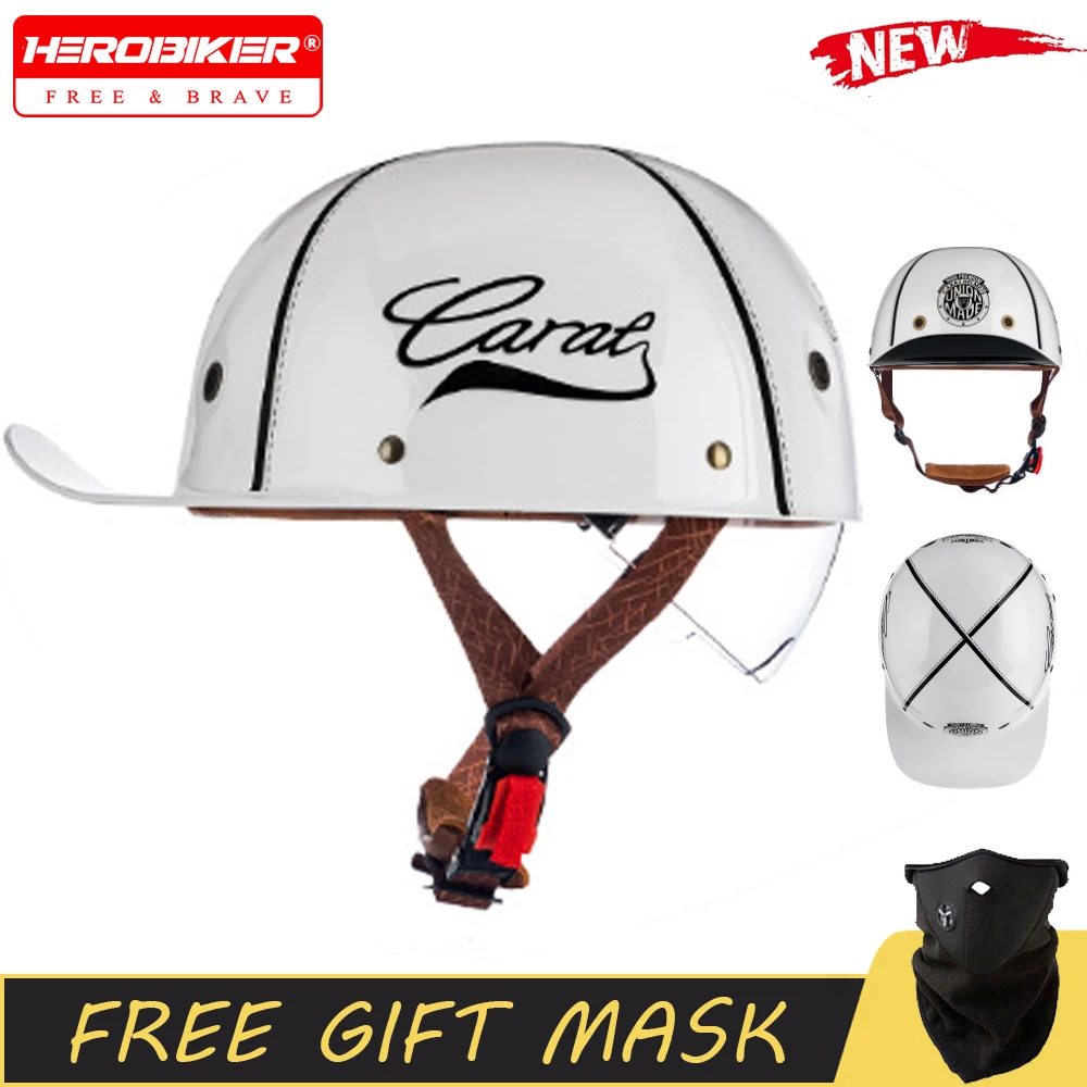 

Retro Moto Half Helmet DOT Certificatio Motorbike Half Helmet Anti Fall Motorcycle Helmet Men Women Motorcycle Equipment