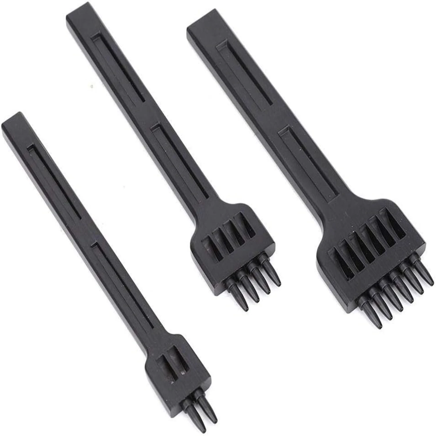 Essential High-Quality Durable Black Leatherworking Kit for Novice and Expert Crafters - Must-Have 3-Piece Set with User-Friendl