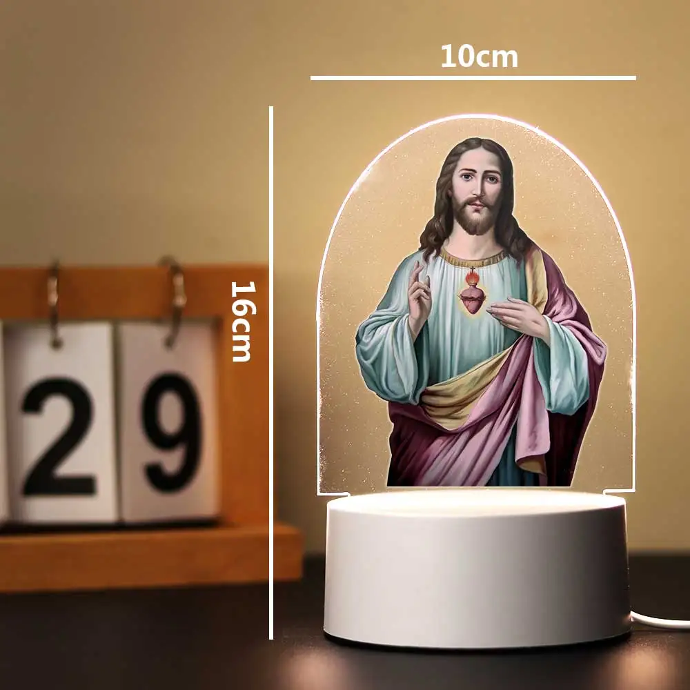 1 pc christ 3d Illusion Acrylic Lamp for Bedroom Decor the Boys Girls Birthday Gift