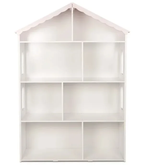 Wooden Bookshelf for Kids, Dolls House Cottage, Children's Bedroom Furniture, Display Bookcase, Storage Rack Shelves