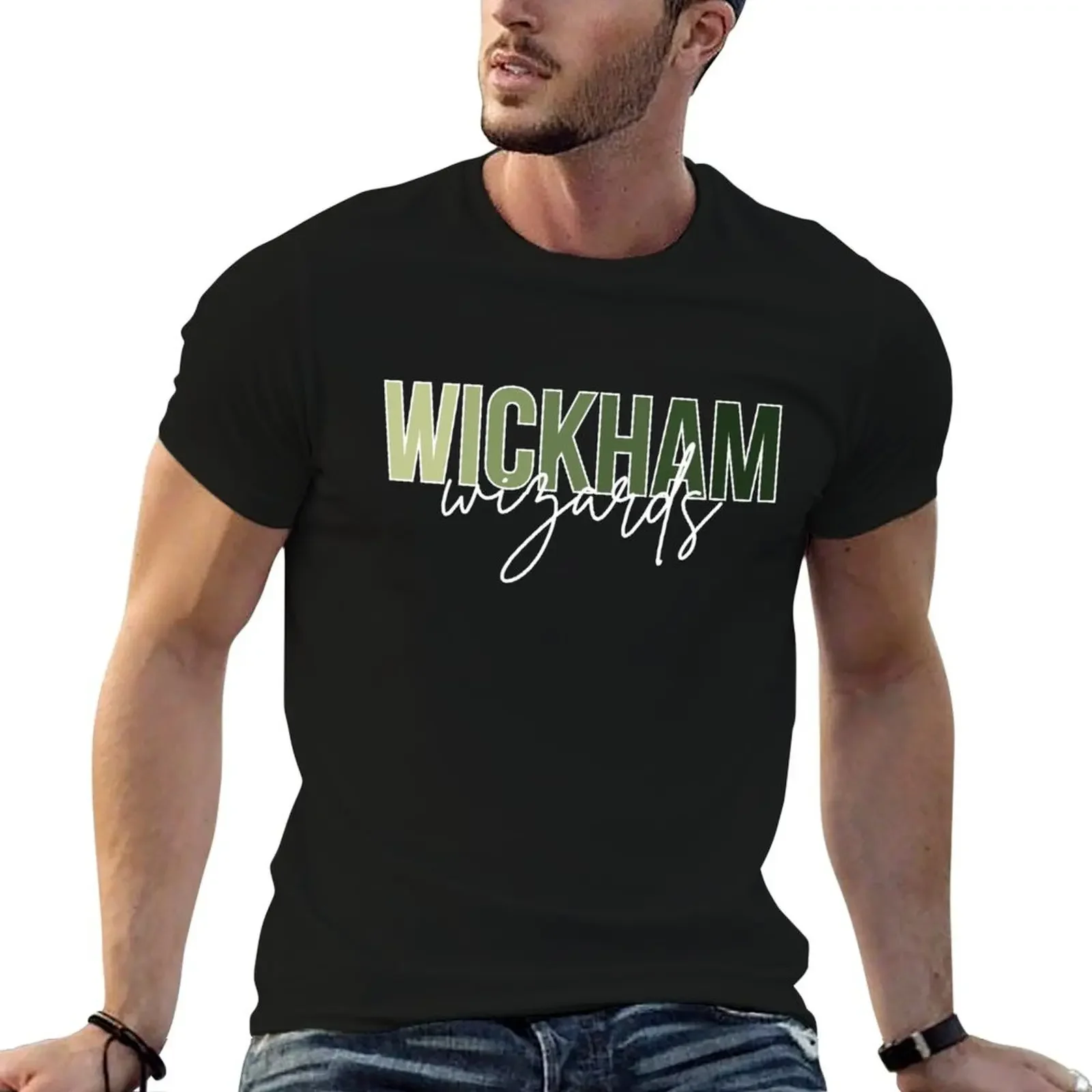 

Wickham Wizards Simple (Best on Dark) T-Shirt shirts graphic tee tees oversized aesthetic clothes plus size men clothing