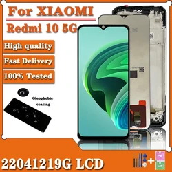 Pantalla táctil Lcd de 6,5 pulgadas con Marco, calidad AAA +, para Xiaomi Redmi 10, 5G, 2041219G, 22041219