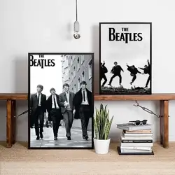 1pc Famous Rock Band T-he-b-beatles    Poster Wall Sticker Bedroom Bedside Decoration Modern Art Indoor Hanging Painting