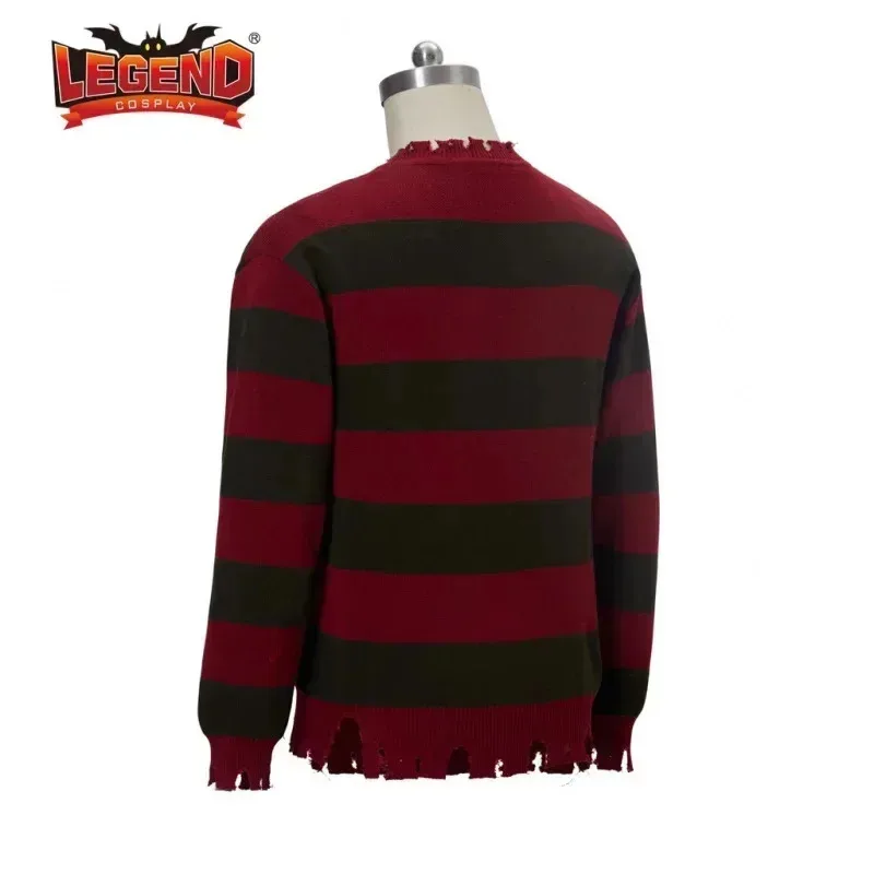 Disfraz de Freddy Krueger para hombre y mujer, suéter de punto a rayas de manga larga, cosplay, una pesadilla en olmo, ropa superior Coszei