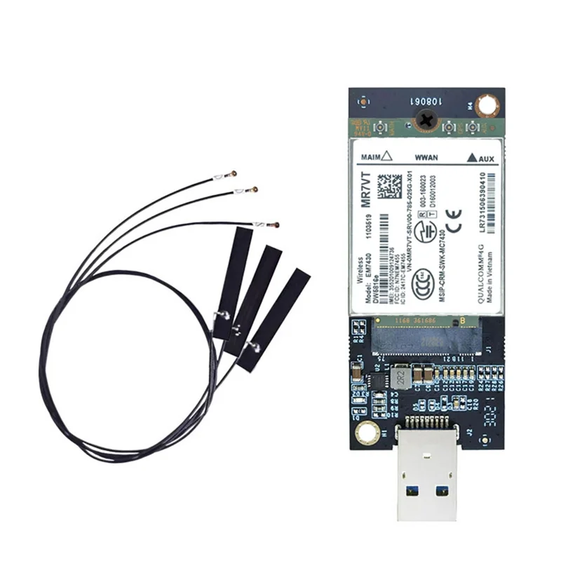 

Exquisite-M2 Iot для ноутбука Dell Latitude/Precision EM7430 WWAN Card + 3X Antenna Dw5816e CAT6 TEL 4G Модуль с WWAN к USB Ada