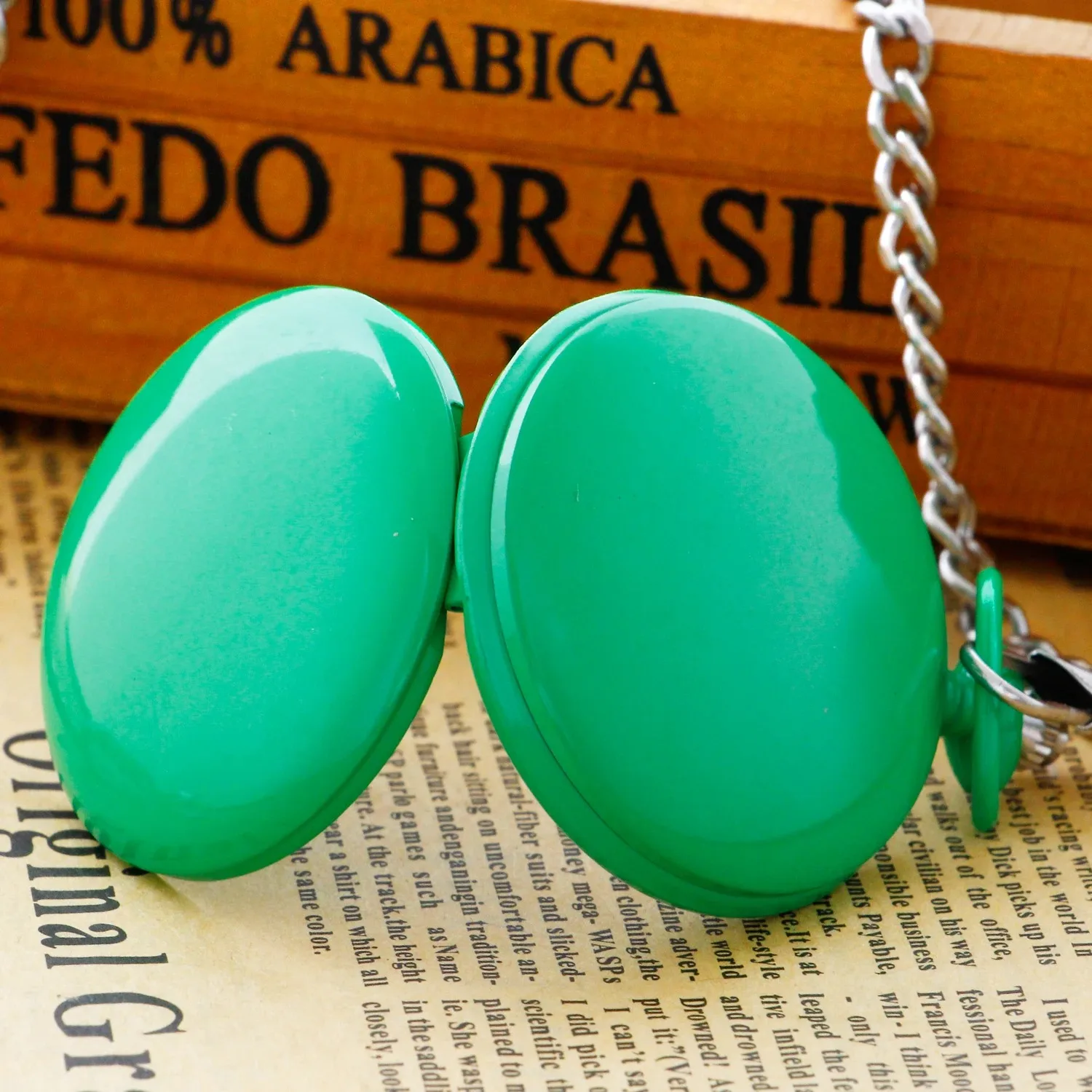 Exquisite Green Macaron Roman Digital Men's and Women's Quartz Pocket Watch Vintage Fashion Necklace Jewelry Student Gifts