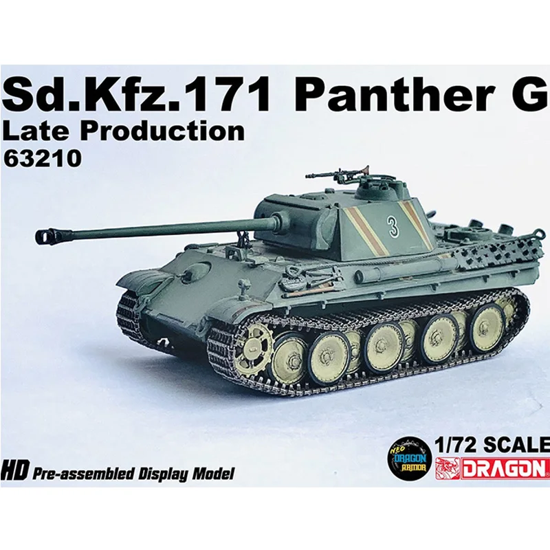 

Dragon Armor 1/72 Scale Germany Tank Model Sd.Kfz.171 Panther Ausf.G Late Production Weapon Collection 63210 Military Figure