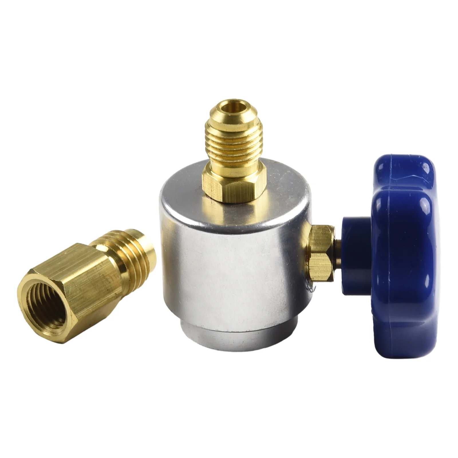 Automotive For R134A Can Tap Valve Dispenser with Self Sealing Function and 1/4 SAE Female Connector for AC Charging Hose Link